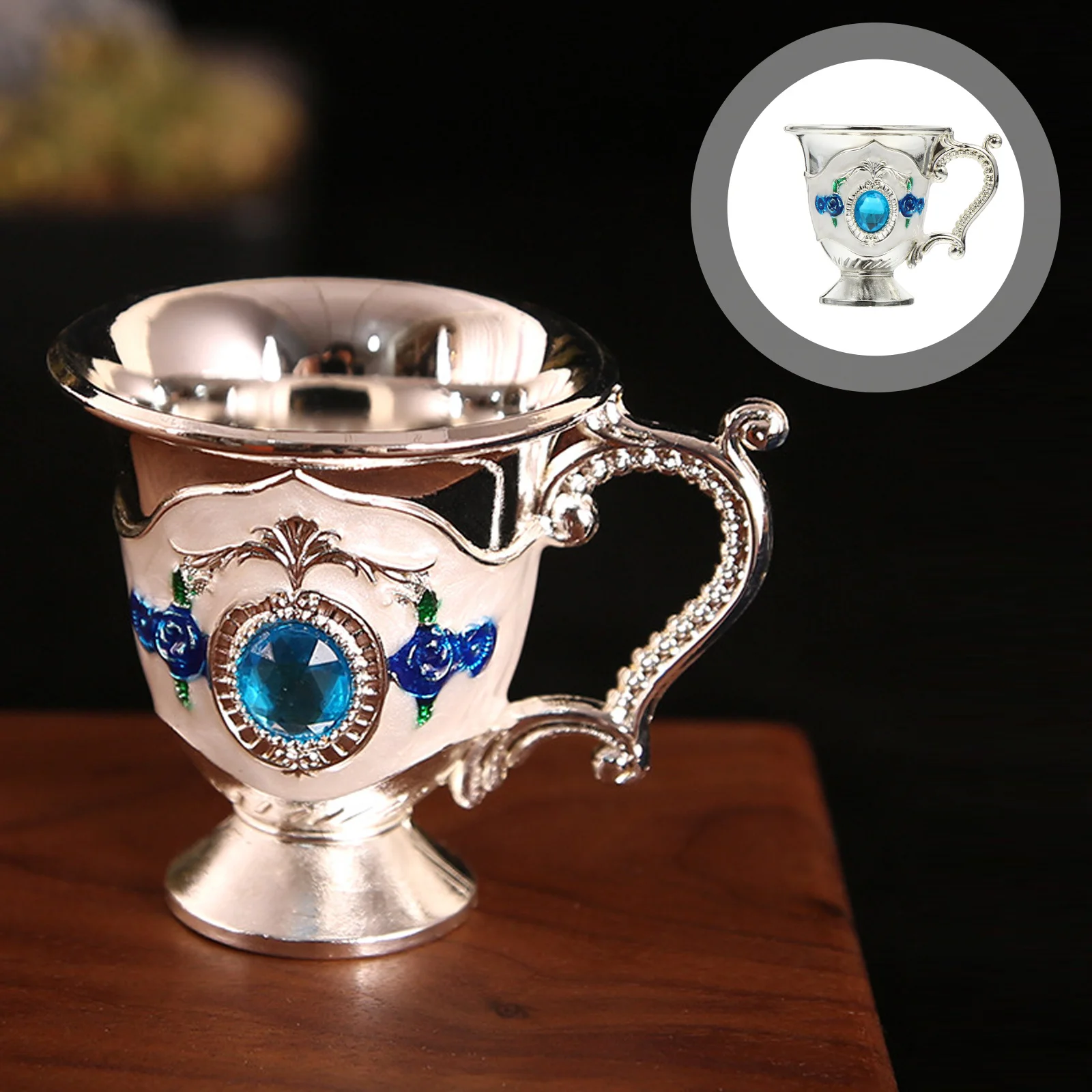 

1Pcs Creative Retro European Style Cup Smooth Surface Decorative Cup for Home Bar Restaurant Milk Juice Tea