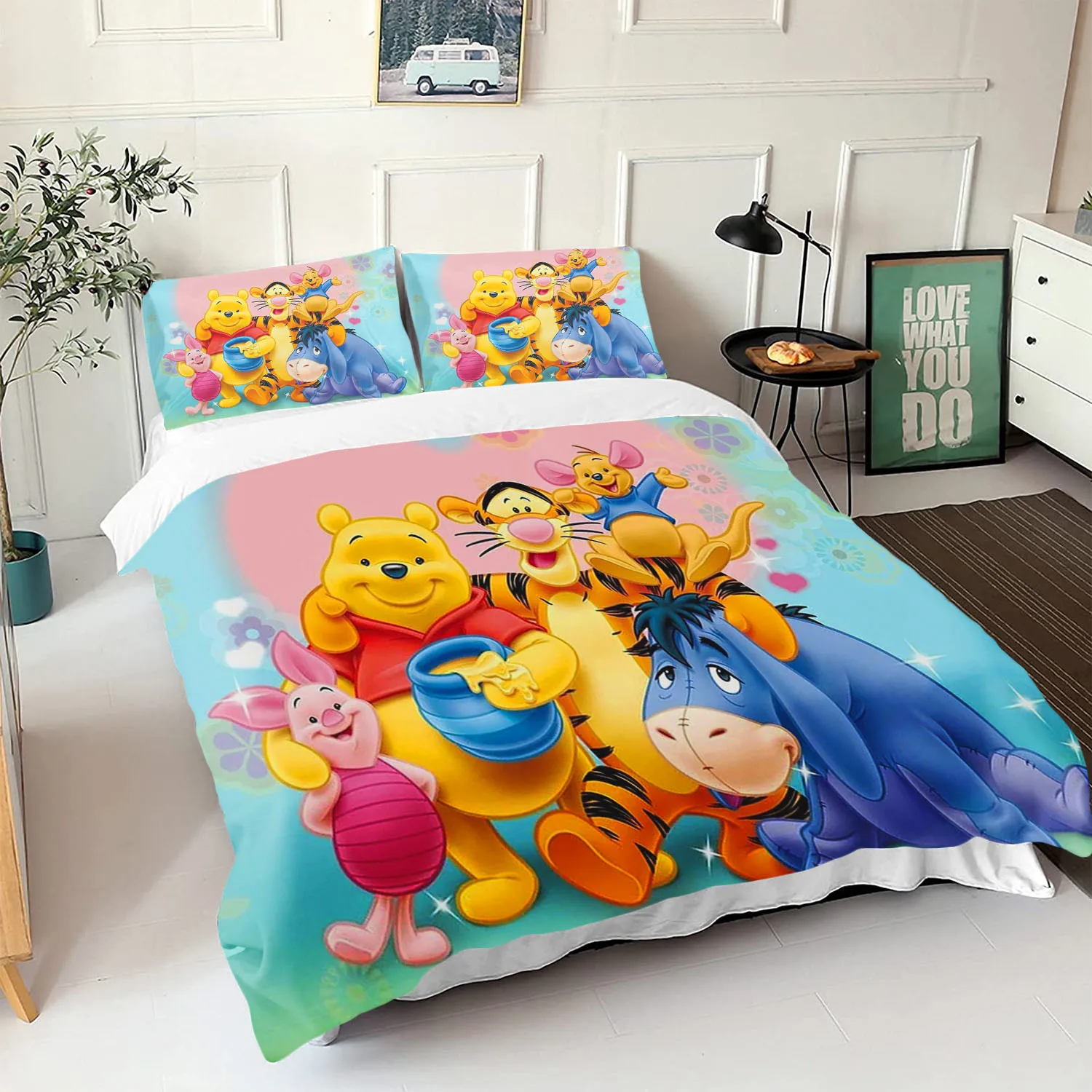 

Winnie the Pooh Duvet Cover 3D Cute Printed Pillowcase Set Adult Children Comforter Bedding Home Fashion Boys Girls