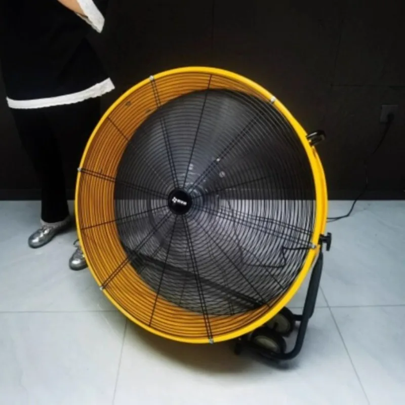 20 Inch Industrial Fan Floor Drum Fan,Heavy Duty Floor Fan with 7 Blades,220V High Power Metal Fans Electric Fans for Warehouse