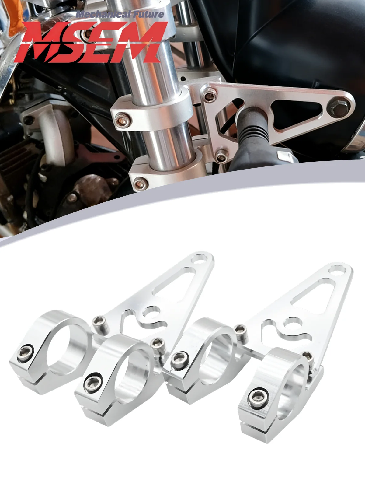 AliExpress NONE Motorcycle Headlight Mounting Bracket Silver CNC 27mm 30mm 45mm Front Fork Tube for Z50 Z50A Z50J Z50R Gorilla50 Honda Dirt Bike