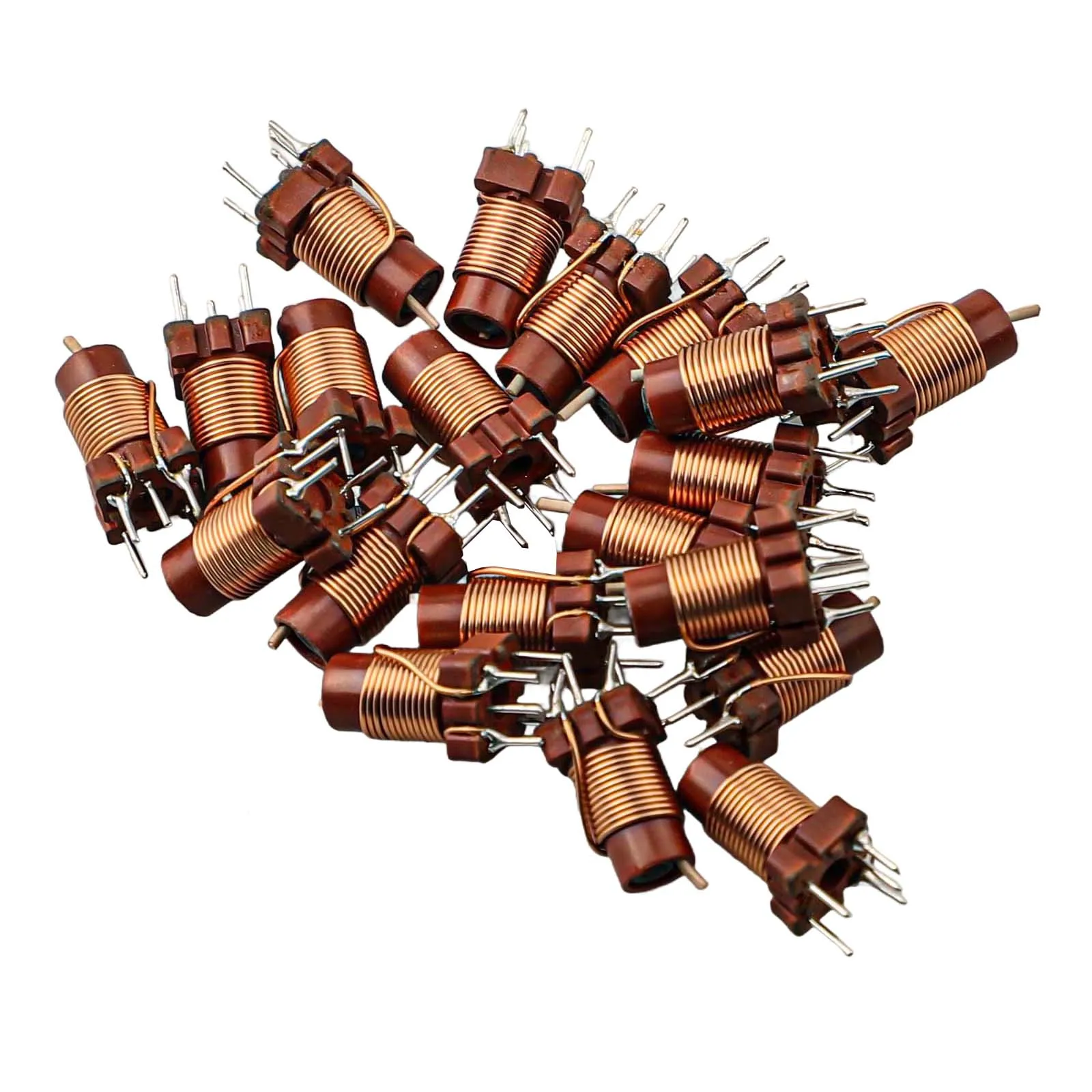 Ferrites Made from Copper and Plastic in a Complete Set Adjusting between Low and High Frequencies in Electronics Use