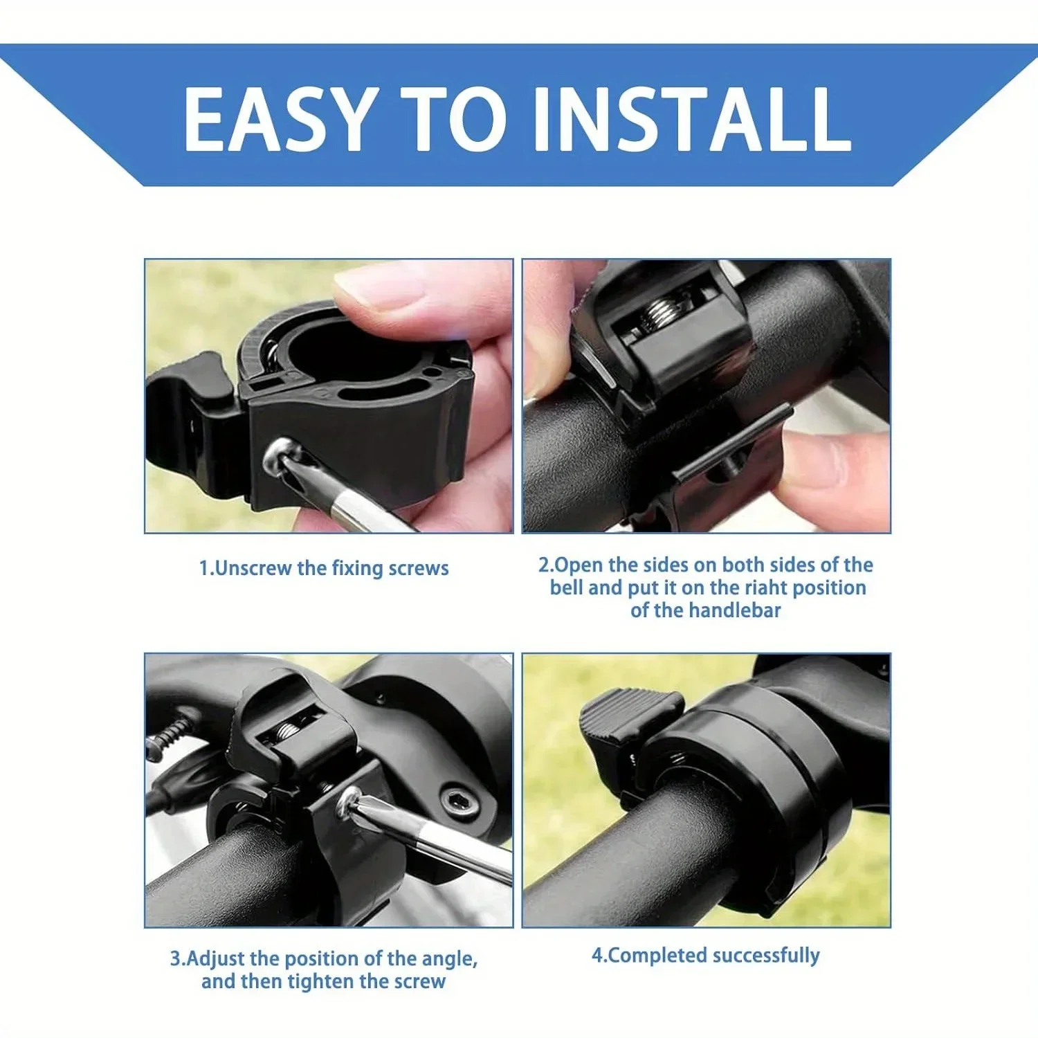 Picture 5: 2026 New MTB Bike Horn Bell Loud Warning Sound Sturdy Handlebar Mount Cycling Safety Accessories