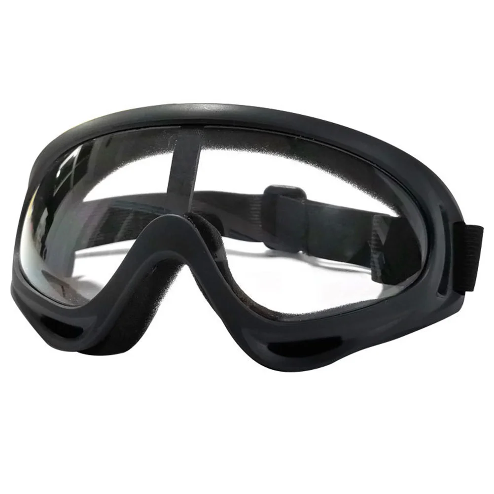 Lunettes Anti-buée noires, lunettes de sécurité réglables pour randonnée en plein air, équitation, Protection contre le vent et le sable, lunettes de ski unisexes