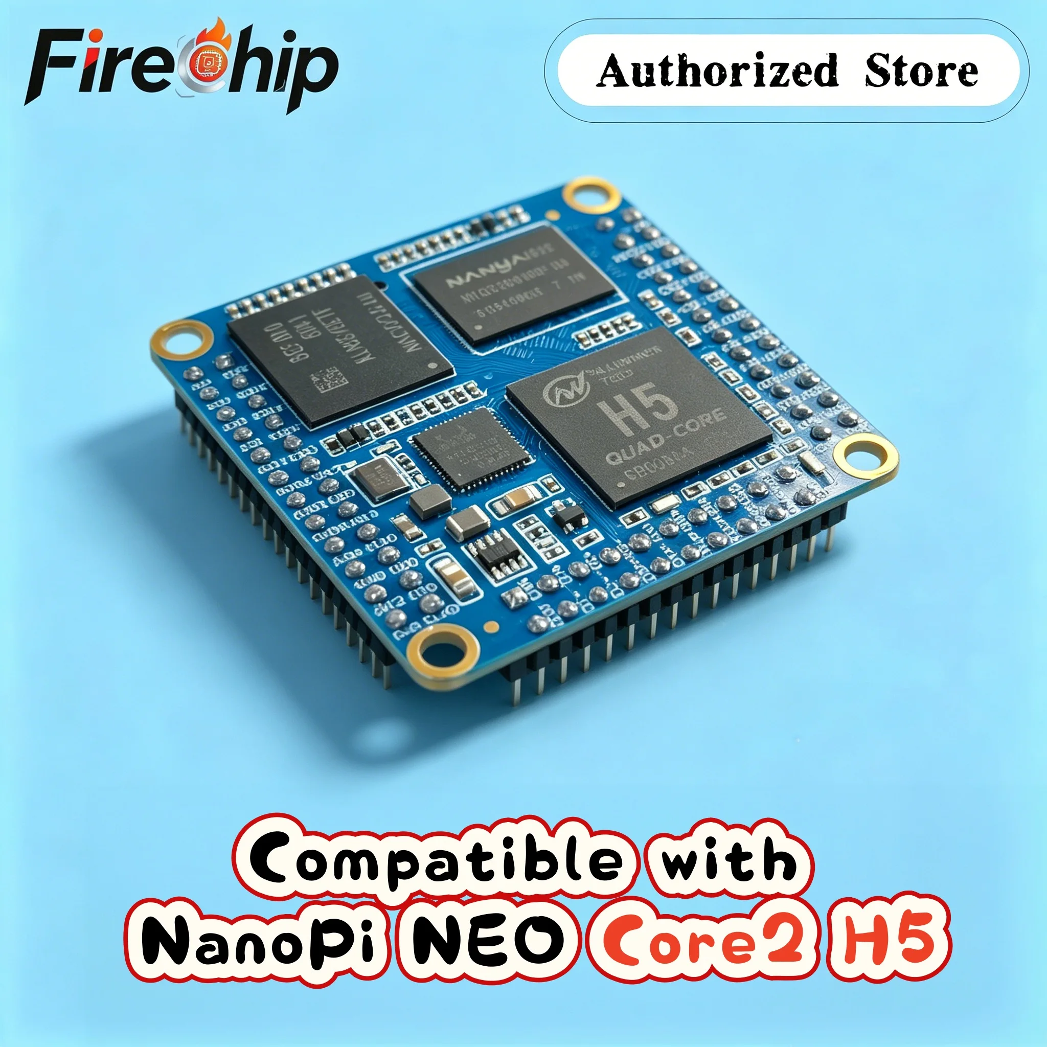 FireChip Core-H5 Allwinner H5 Quad Core Cortex-A53 Core Board Compatible with FriendlyELEC NanoPi NEO Core2 Ubuntu Linux