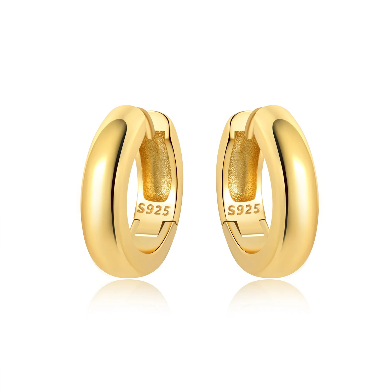 2026 Neu 925 Sterling Silber 18K Vergoldete Kirschblüten-Schmetterling-Creolen Modischer Einfacher Partyschmuck Geschenke für Frauen