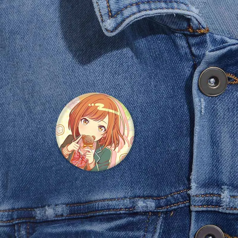 Game Project Sekai Shinonome Ena Button Pins Kawaii Cartoon Girl Badge Round Brooches Fashion Jewelry Backpack Hat Accessories