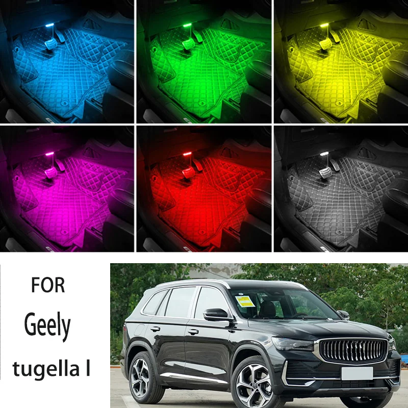 

FOR Geely tugella l LED Car Interior Ambient Foot Light Atmosphere Decorative Lamps Party decoration lights Neon strips