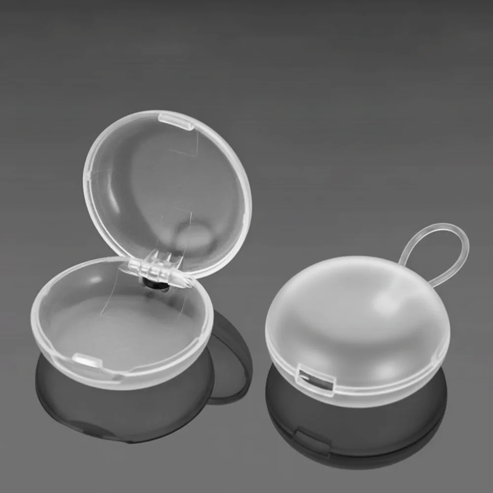 Portable Plastic Soundproof Earplug Box Round Shape Mini Mini Earplug Case Sleeping Earplug Organizer Craft Storage