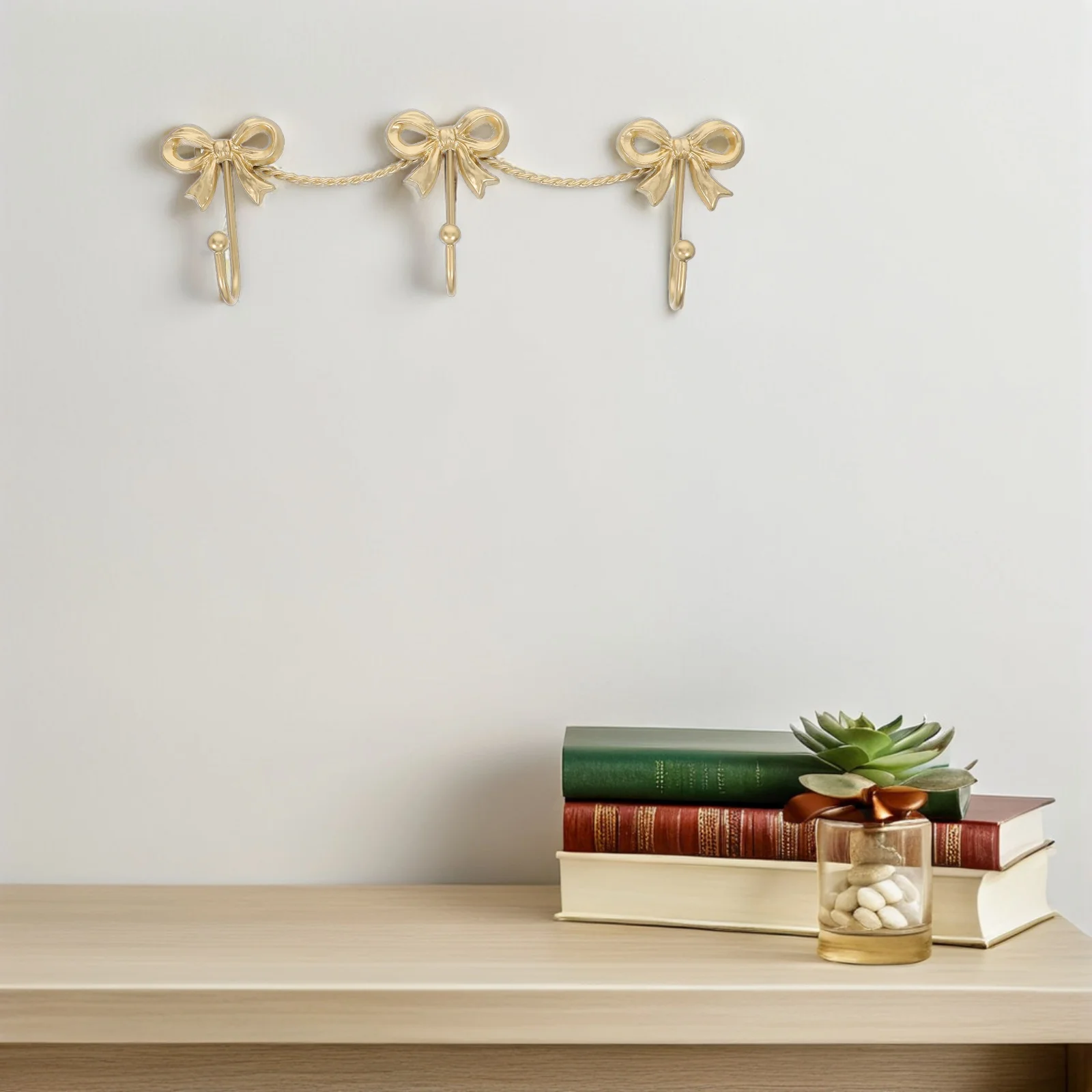

Golden Metal Butterfly Wall Hooks Vintage Iron Decorative Bow Shaped Clothes Key Hangers Durable Space-Saving Bathroom Bedroom