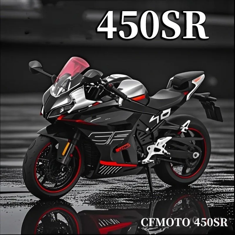 

1:12 CFMOTO 450SR RACE REPLICA из сплава металла, литая модель мотоцикла, звук и свет, высокая коллекция имитаций, украшения, подарки для мальчика