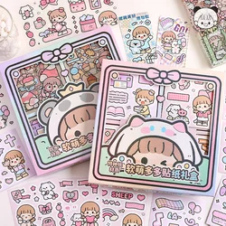 Minkys 72 Vellen/Doos Transparant Huisdier Papier Decoratieve Stickers Laptop Kpop Toplader Fotokaartsticker Kids Cadeau