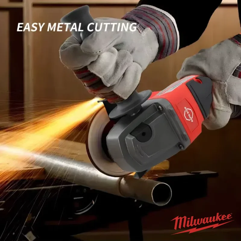 ميلووكي زاوية طاحونة 125 مللي متر تلميع آلة قطع طاحونة مجداف التبديل لا قفل عالية الطاقة الكهربائية اللاسلكية أدوات كهربائية