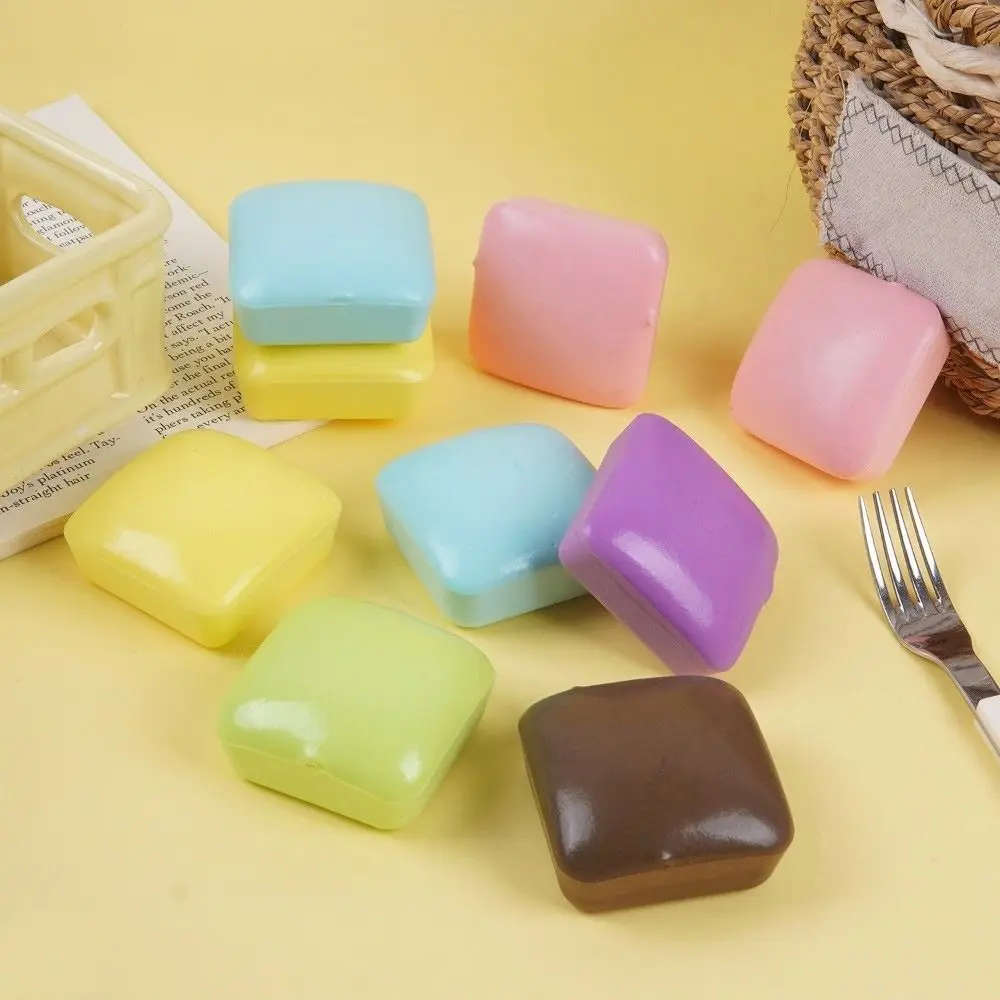 Square Simulation Bread Squeeze Realistic Super Soft Toast Slow Rebound Kneading Anxiety Relief Toast Fidget for Adults