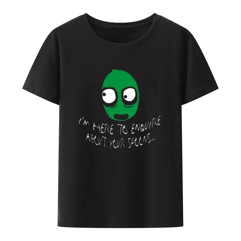 New Salad Fingers Spoons Tee T Shirt Nightmare Halloween Rusty Hubert Cumberdale Nostalgia Creative Popular Clothing Slim