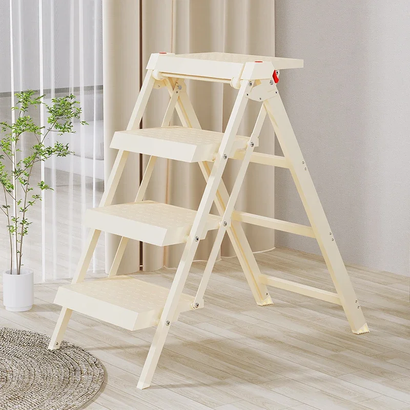 Ladder Household Folding Retractable Small Lightweight Four-Step Ladder Stool Multifunctional Herringbone Ladder