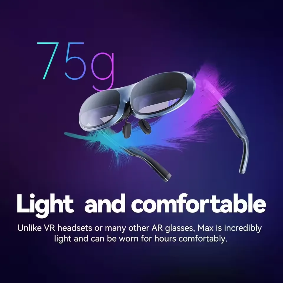 Rokid Max 2 AR Glasses 120Hz Micro-OLED screen YodaOS-Master space operating system supports myopia adjustment and voice call