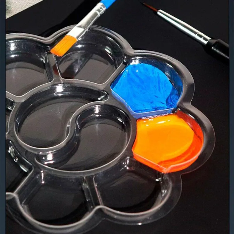 20/40pcs Plastic Palette Set Disposable No-Wash Art Paint Discs Hand Painting Oil Painting Watercolor Mixing Tools