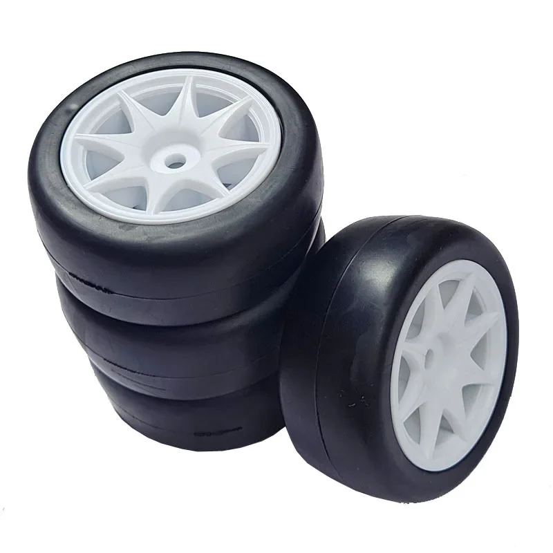 4Pcs 58Mm Tires 12Mm Hex Wheels With Sponge For 1/10 1/12 RC Drift Car 3Racing Sakura M4 M5 MST TCR Tamiya M04 M05