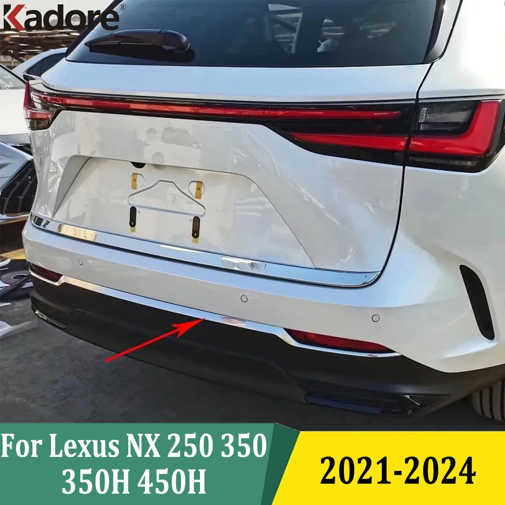 

Tail Lower Bumper Strip For Lexus NX 250 350 350H 450H 2021 2022 Chrome Rear Trunk Lid Protector Sill Trim Exterior Car Styling