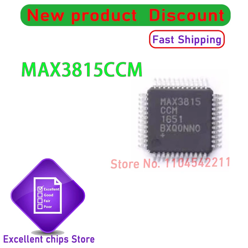 1 ~ 10 pçs/lote MAX3815CCM MAX3815 + TD QFP-48 100% Novo Original