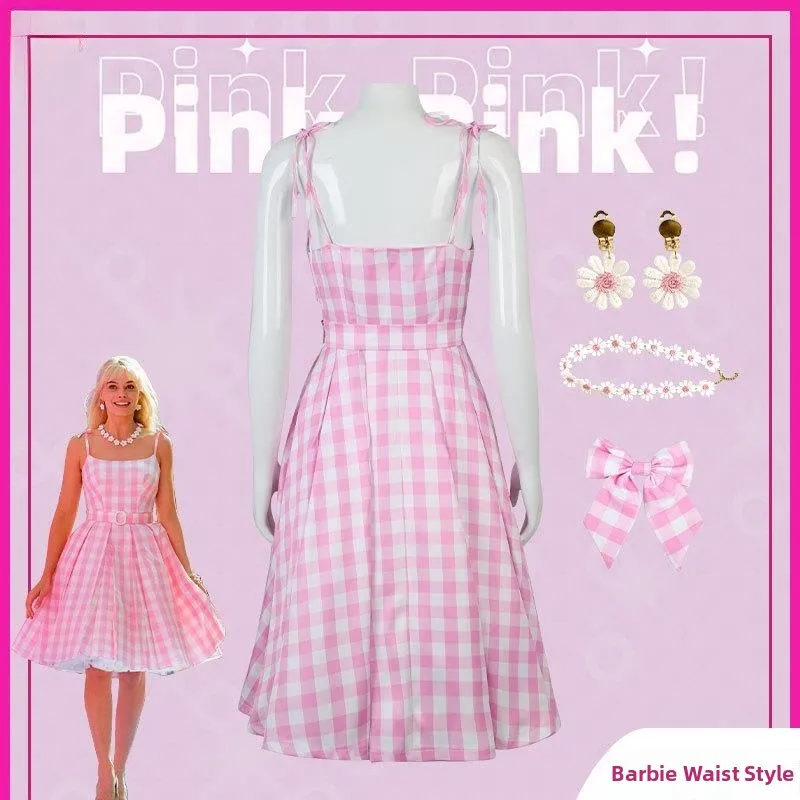 زي باربي كيني بيتش الكامل للتنكر، زي كامل للهالوين، ملابس نسائية عرقية، زي مسرحي