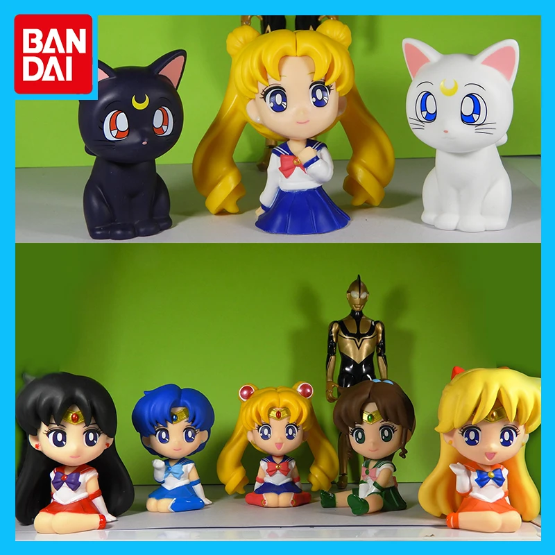 

Bandai Original Sailor Moon Anime Figure CANDY TOY Tsukino Usagi Mizuno Ami Action Figure Toys for Boys Girls Kids Gift