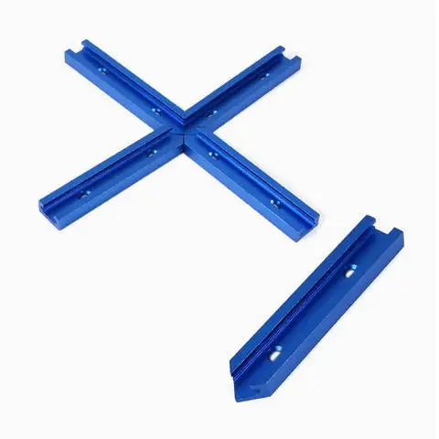 4Pcs Aluminum Alloy 19mm T Track Connector Cross Intersection Miter Track Jig for Router Table T Slot