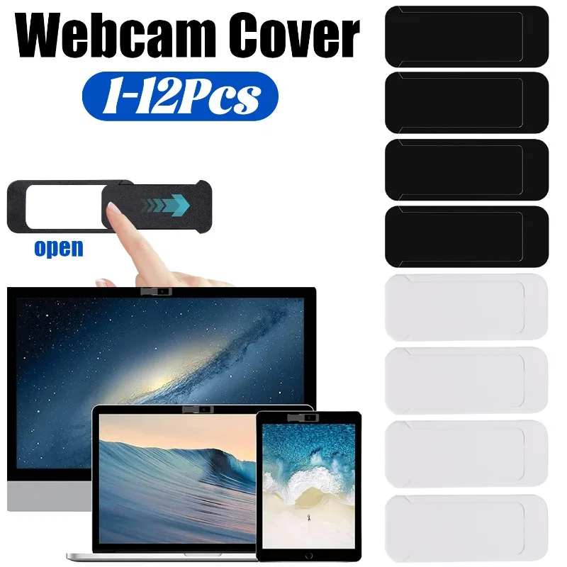 Webcam Cover Slide Privacy Security Cover for Laptop Desktop PC Lens Protector Ultra Thin Privacy Shelter From Breath Lamp