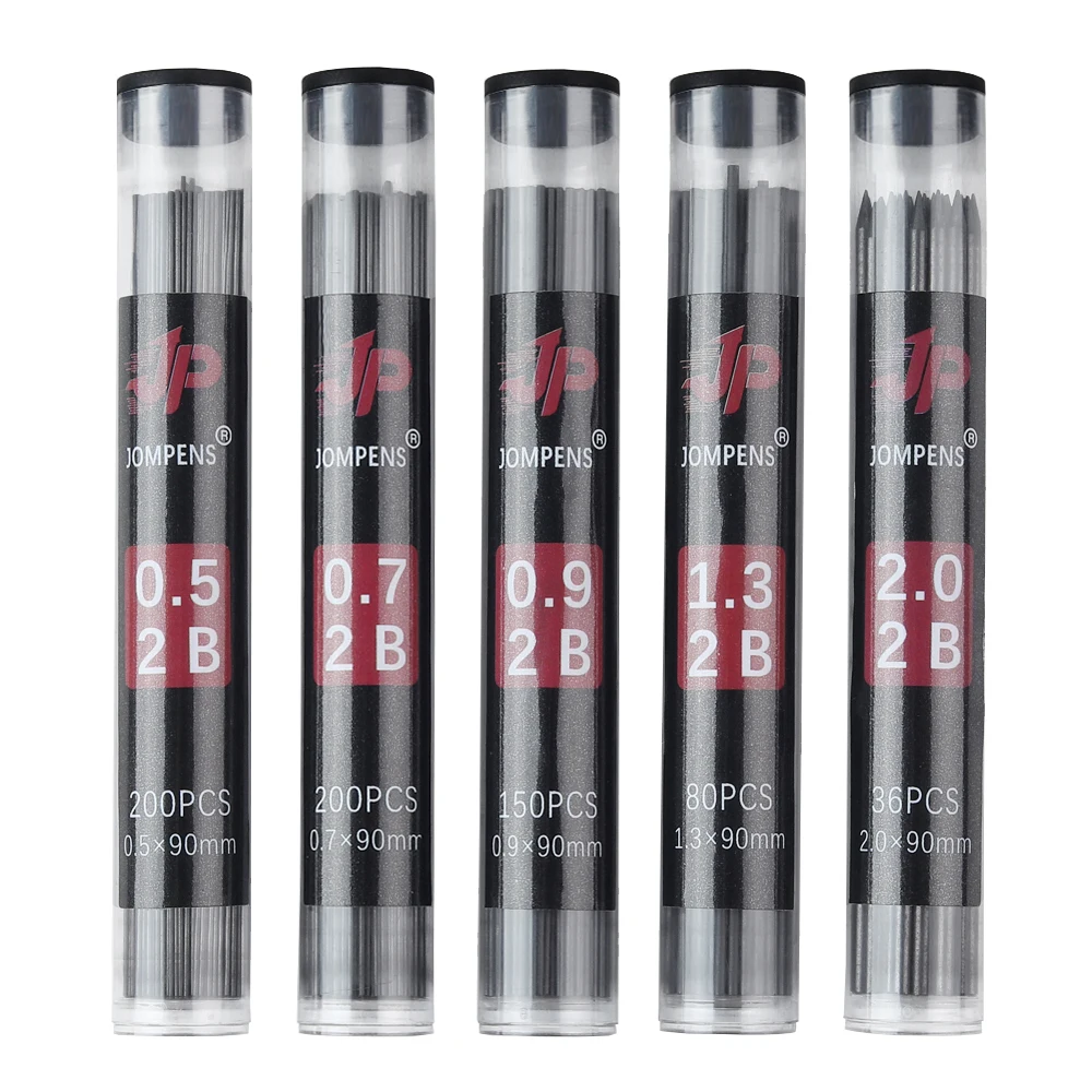 1 Box Großpackung runde Stiftminen für Druckbleistifte 2B 0.5 0.7 0.9 1.3 2.0mm – zum Zeichnen und Schreiben, Schreibwaren – Detail 1