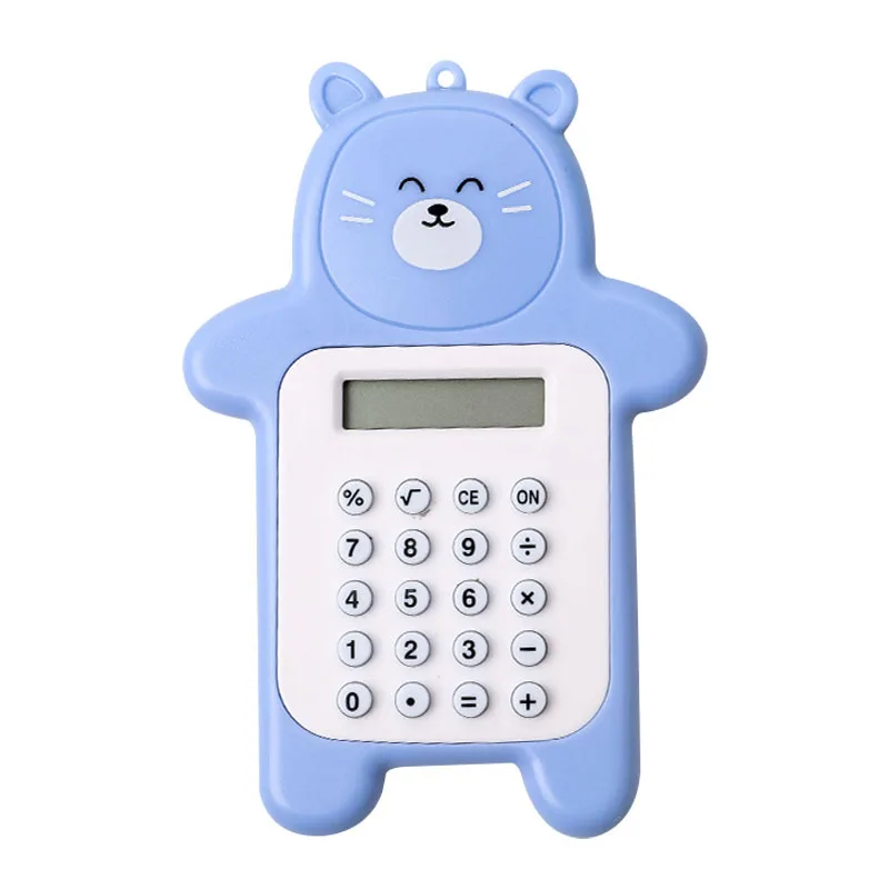 Cartoon Bear Calculator, 8 dígitos Display, Escritório e material escolar
