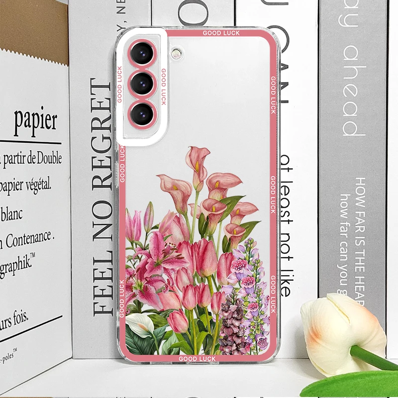 Luxury Fresh Flowers Birds Printed Phone Case for Vivo 50 Lite V30 V27 V25 V21 V23Pro Y36 Y29 Y76 Y100 5G Art Floral Soft Covers view 3