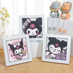 Sanrio Toys Pittura diamante 5D Cartoon Hello Kitty Kuromi Anime Pittura diamante rotondo fai da te Decorazioni per la stanza Regali di compleanno per bambini