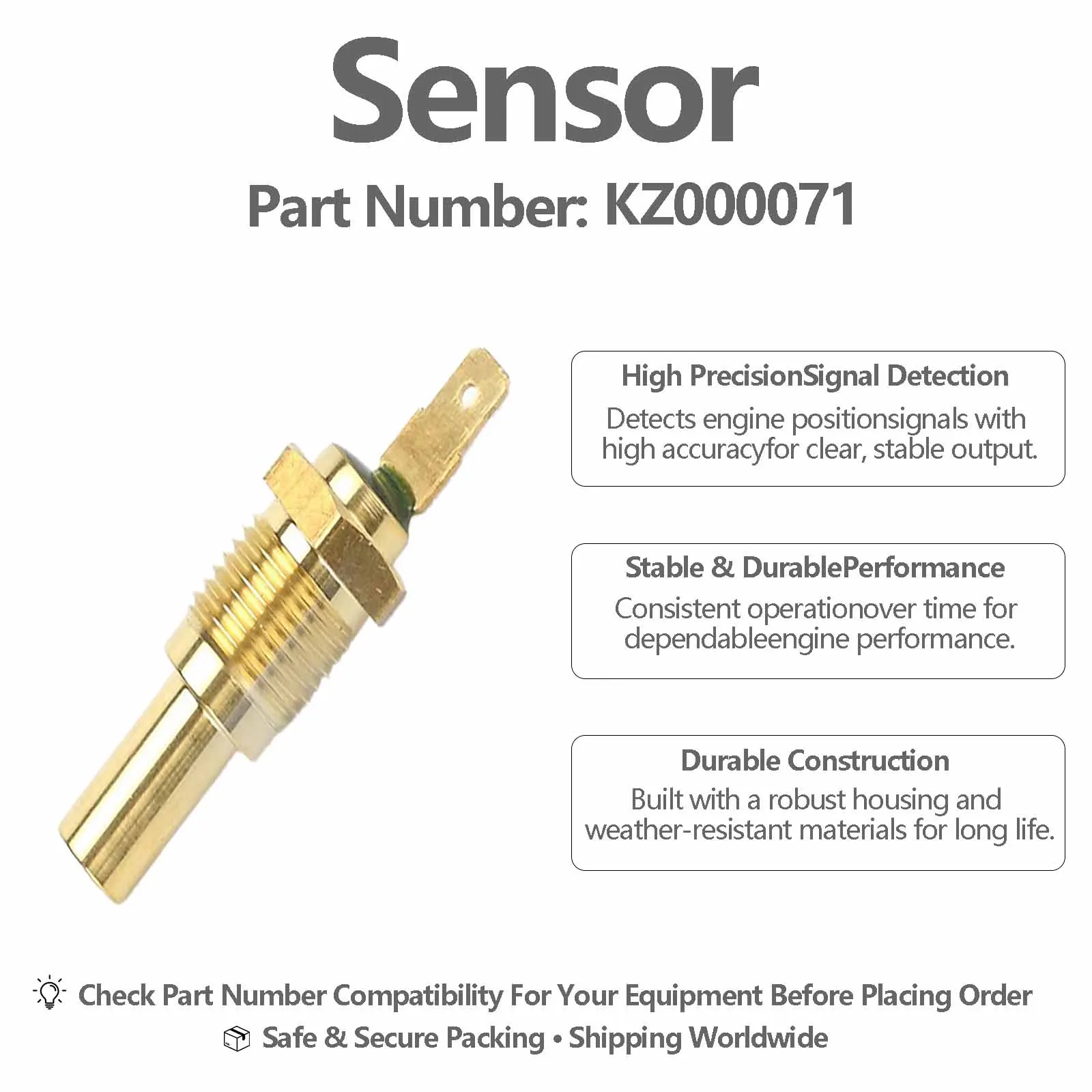 Water Temperature Sensor HM-A40007 SW2489U268F1 KZ000071 For Kobelco SK200-3 SK200-5 Crawler Excavators