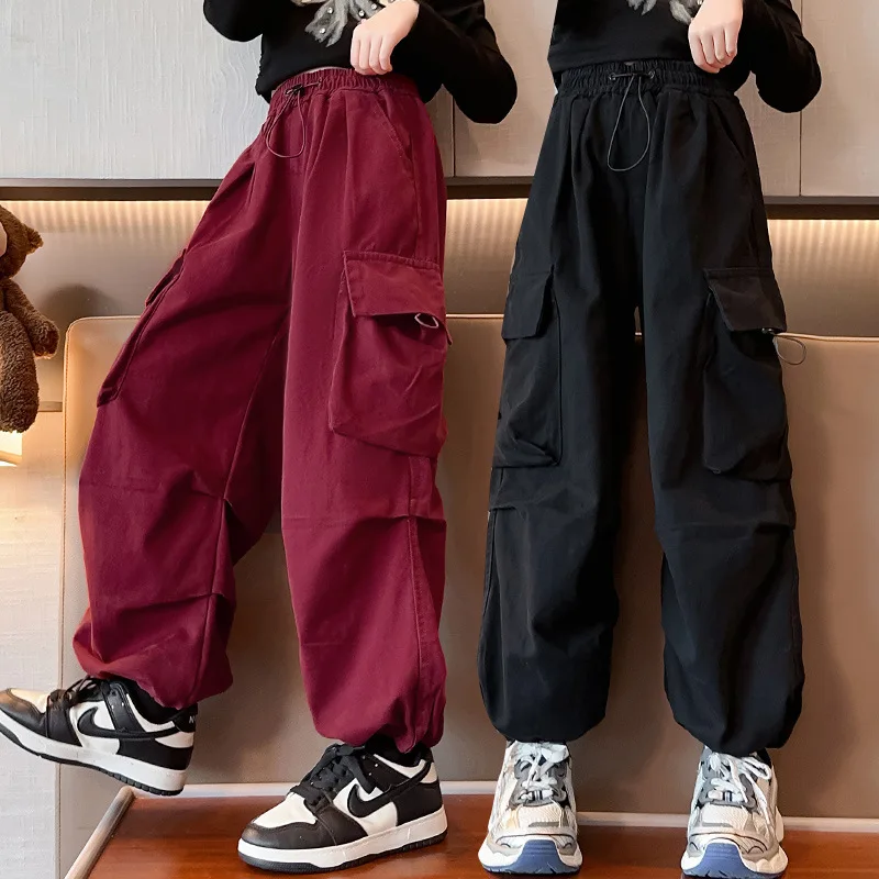 

Girls' Workwear Pants for Autumn 2024, Korean Version Casual Pants for Girls' Adults for Autumn and Winter, Children's Pants