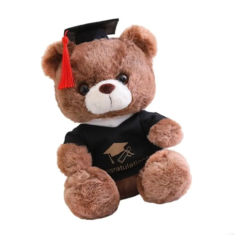 CORB Colorful Doctor Bear Plush Animal Graduation Gift Doll For Collectors Graduates