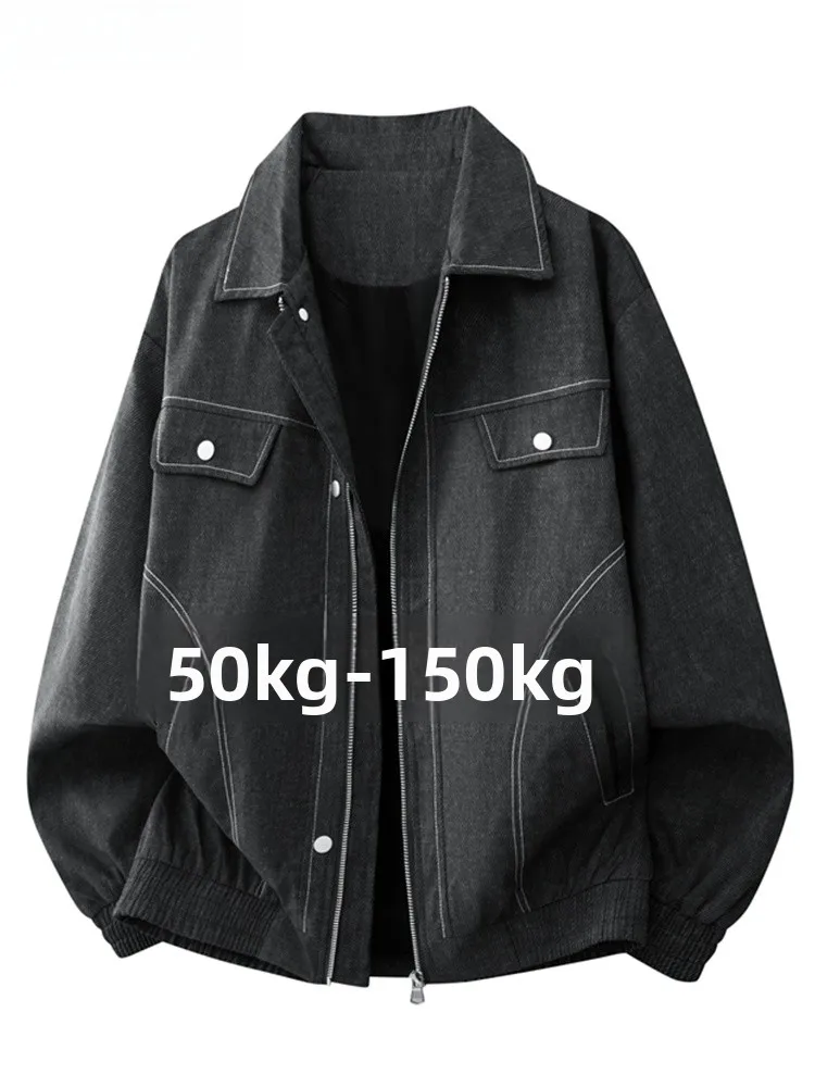 

American Sle Workwear Jaet Men's Spring Autumn New Trendy Brand Barn Asymmetrical Collar Versatile Casual Large Size Flig...