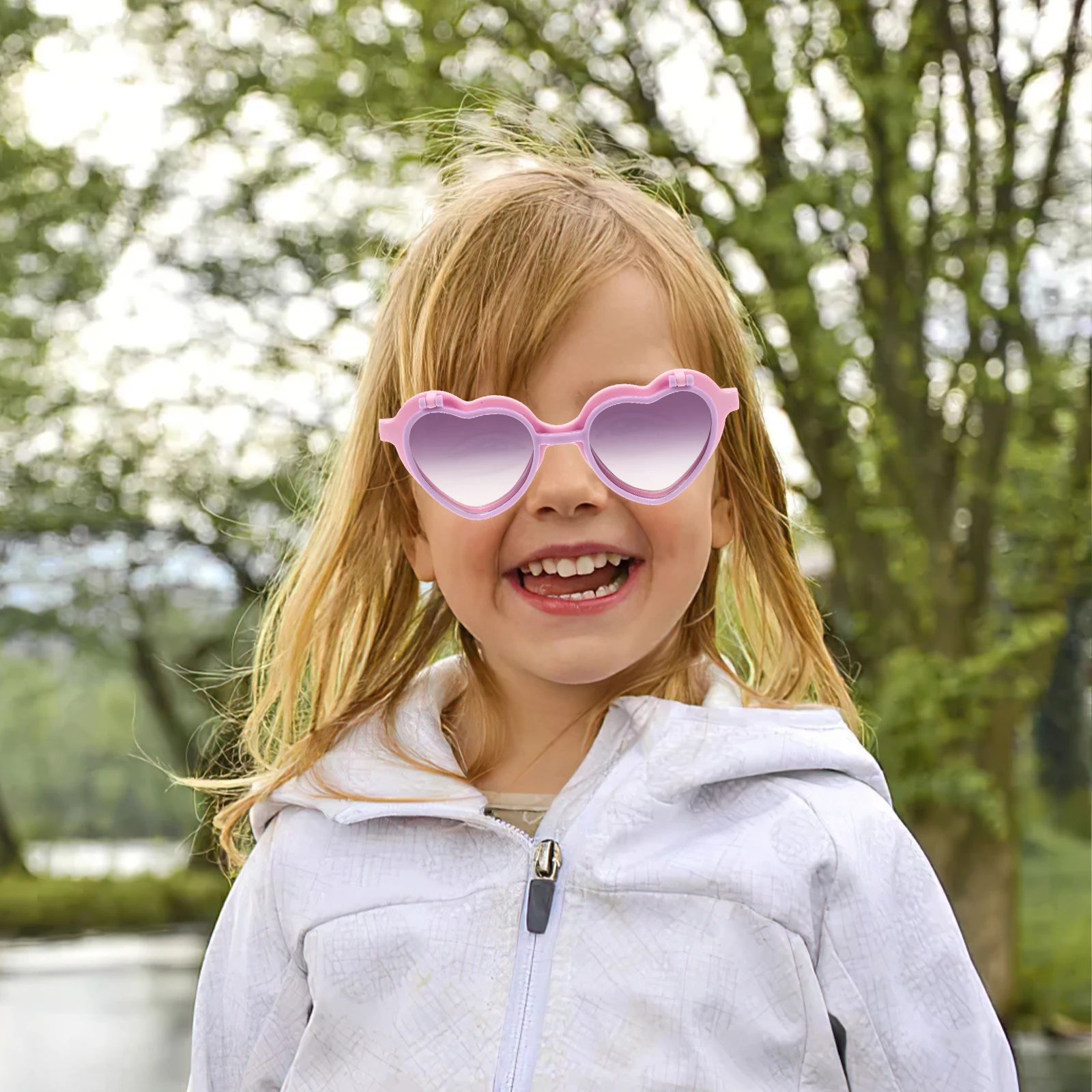 

Children Glasses Heart Shaped Sunglasses Cartoon Eyewear Kids Ac Pc Material Birthday Party Favor Outdoor Hiking Picnic Costumes