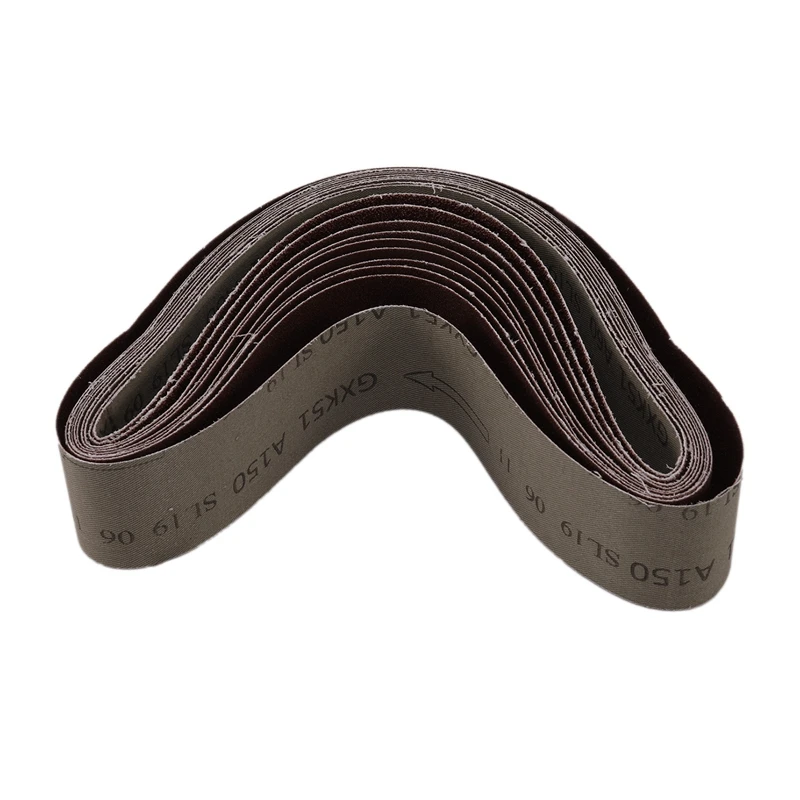 Sabuk pengamplasan 10 buah, untuk memoles campur 60/ 120/ 150/ 240 Grit 50X686 Mm