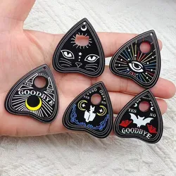 10pcs double face Ouija Board Acrylic Charms Skull cat bat Pendant For Jewelry Making Craft DIY