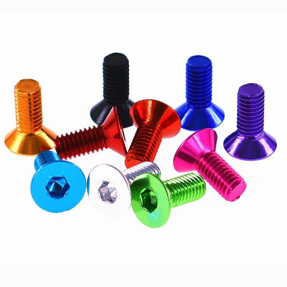 Weiyi M3 M4 DIN7991 Bunte Aluminium-Inbusschrauben mit Senkkopf und Grobgewinde in 10 Farben – Detail 6