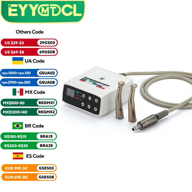 EYY Dental With Fiber Optic 1:5 1:1 Increase Instrument LED High Speed Electric Micromotor Factory equipment increasing