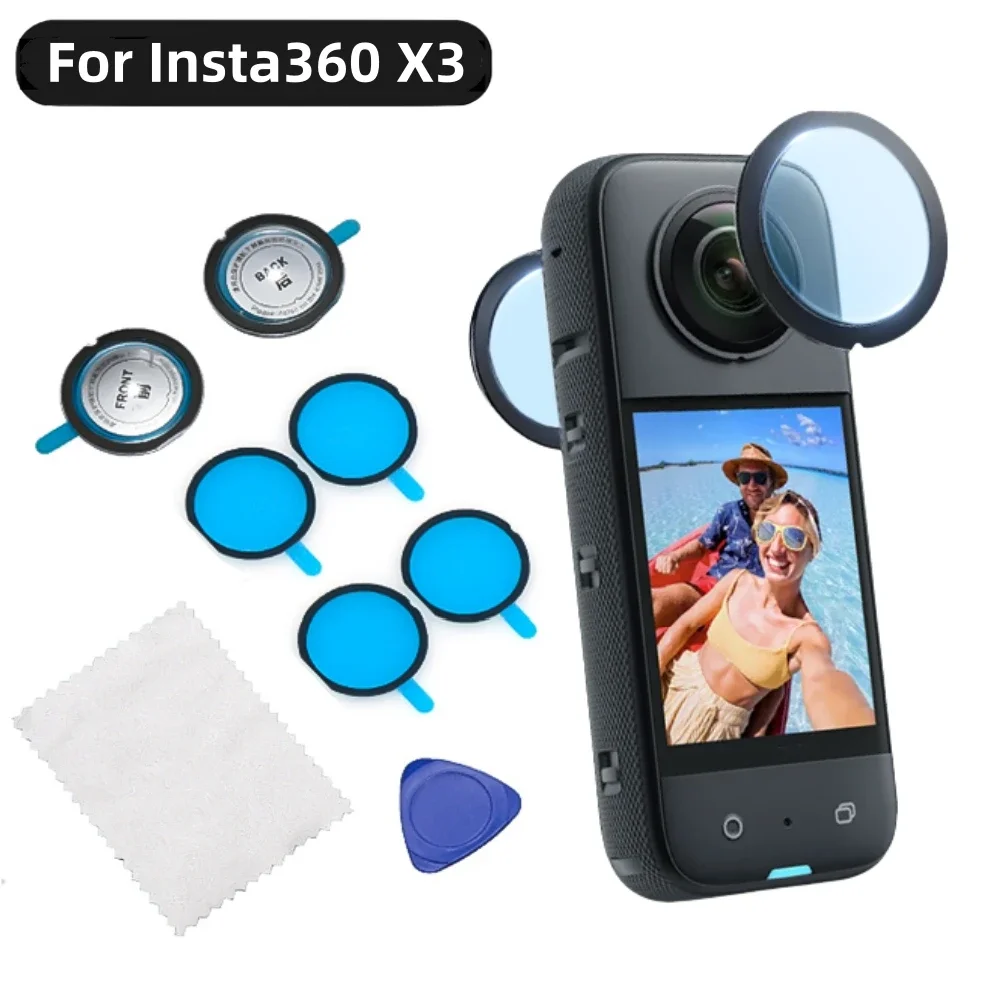 واقي عدسة لـ Insta360 X3 غطاء حماية Premiun مضاد للخدش مع ملصق لاصق ملحقات كاميرا الحركة #6