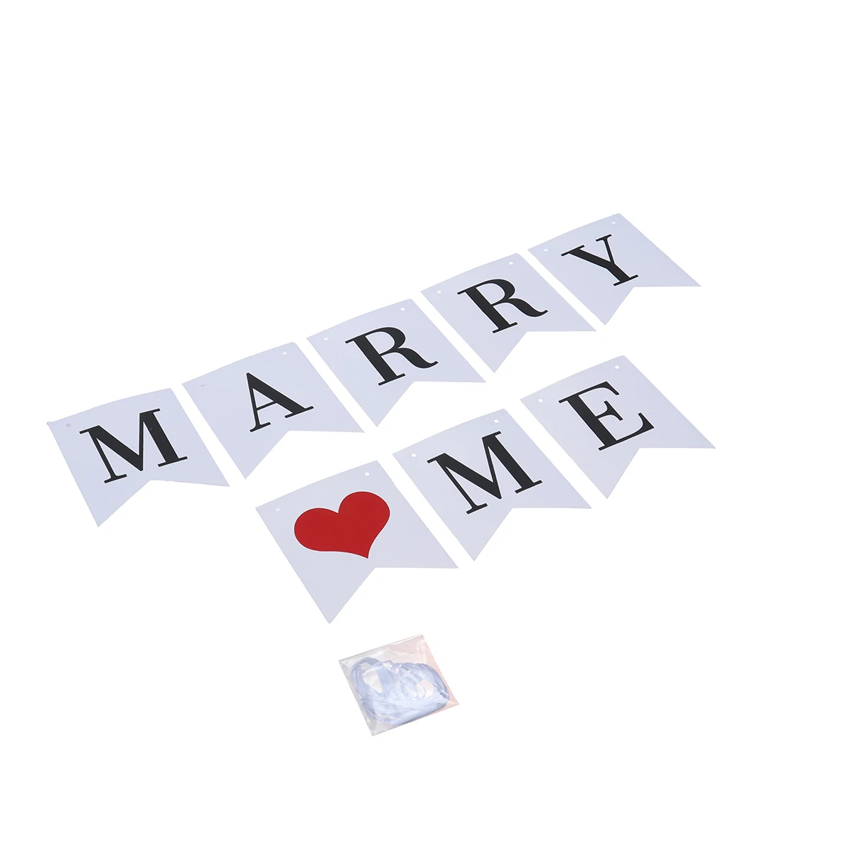 

3 Swallowtail Flag Banner Marry Me Paper Wedding Flags Bunting The Garland