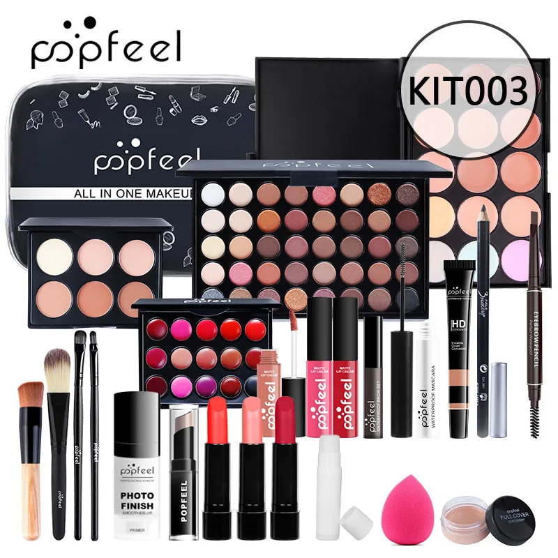 Makeup Kit for Women Full Gift Includes Brush Set Eyeshadow Palette Lip Gloss Sponge Foundation Concealer Eyebrow Pencil and etc