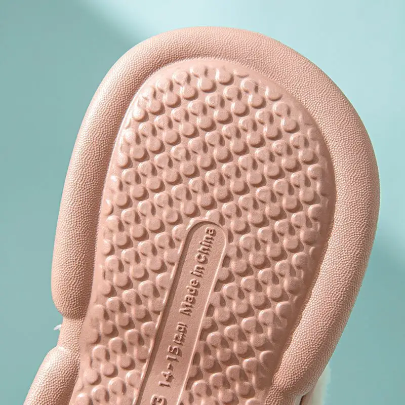 Zapatillas a cuadros para niños y niñas, zapatos de interior de cuero PU, gruesos, cálidos, de felpa, fondo suave, Invierno