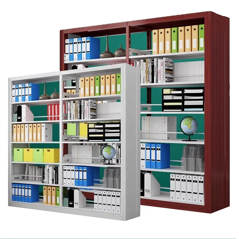 factory direct office furniture library shelf steel shelf school Reading room bookstore single-sided double-sided shelves