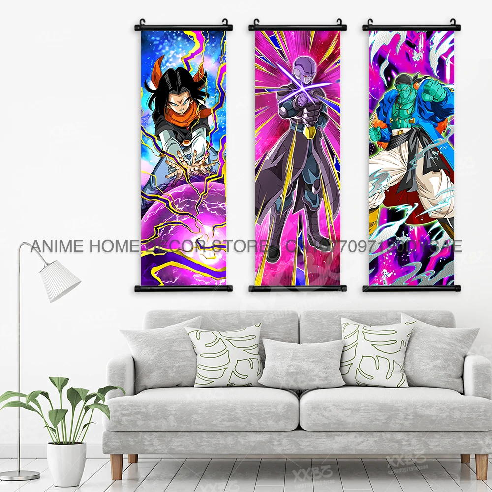 Dragon Ball Poster Kühler Tapete Anime Schriftrollen Bild Frieza Wandkunst König Kalte Wohnkultur Son Goku Hängende Malerei Krillin – Detail 3