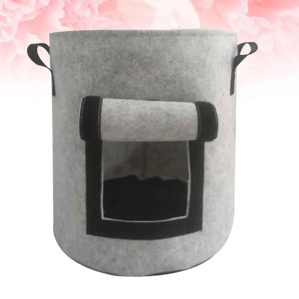 

1pc Thickened Grow Bags Reusable Non Woven Fabric Planting Bag Sturdy Handles Durable Breathable Garden Pot