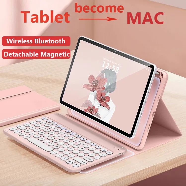 

Клавиатура с чехлом для Tecno MegaPad 11 T1101 11 дюймов 2025 магнитный чехол для клавиатуры кожаный откидной съемный противоударный чехол для клавиатуры