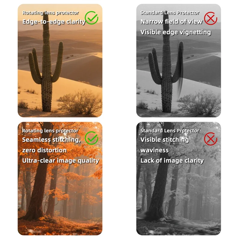 【SLEEK DESIGN】Premium Lens Guards For Insta360 X5, X5 Accessories Panoramic Camera Lens Cover Upgraded Quality Tempered Glass Pr